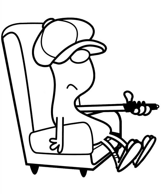 coloriage monsieur endormi